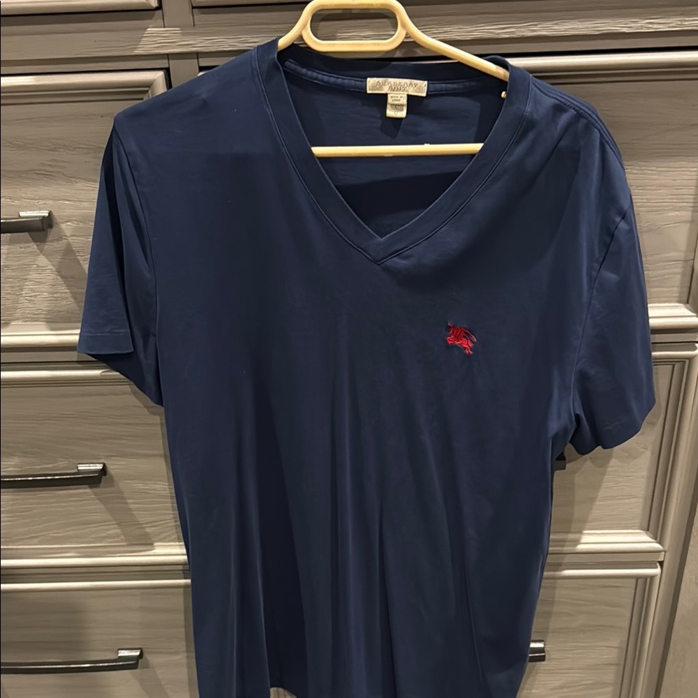 Burberry Navy Blue Short Sleeve Tee